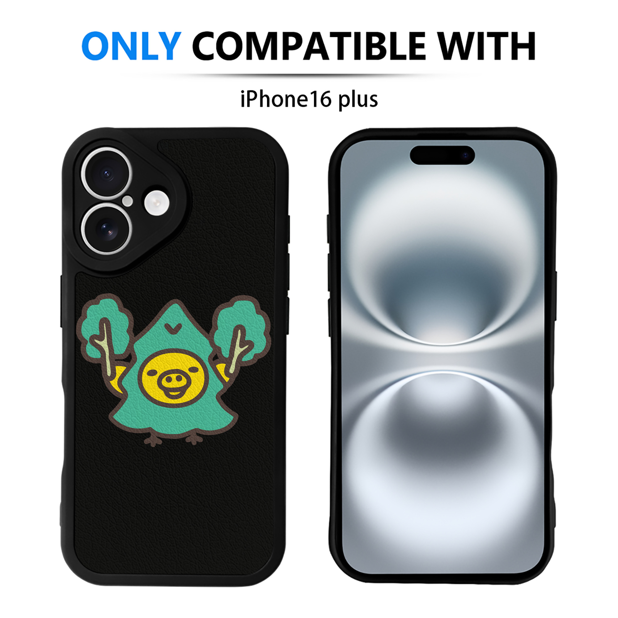 （画像用） リラックマ リラックマ キイロイトリ Rilakkuma Korilakkuma Kiiroitori 【iPhone 16シリーズ対応】シリコンスマホケース（レザー調） 材質：シリコン